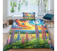 JOFHYYSIE Lupin 3D Printing Duvet Cover Bedding Set Soft Microfibre Hidden Zipper with Matching Pillowcase Chilldren Single(135x200cm)