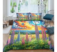 JOFHYYSIE Lupin 3D Printing Duvet Cover Set Bedding Set Soft Microfibre Hidden Zipper with Matching Pillowcase Kids Double(200x200cm)