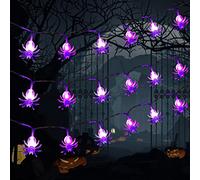 JOFONY Guirlande lumineuse pour Halloween - 20 LED - 2 modes d'éclairage - Fonctionne avec piles
