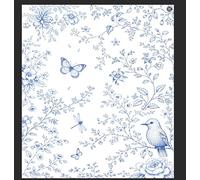 JOFONY Lot de 150 feuilles de papier sulfurisé à fleurs pour aliments, à l'huile et à l'eau, pour panier alimentaire, boulangerie, cuisine