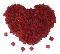 JOFONY Lot de 1500 pétales de rose artificiels, faux pétales de rose, décoration pour mariage, Saint-Valentin, anniversaire, atmosphère romantique (rouge foncé)