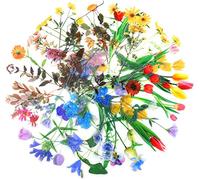 JOFONY Lot de 160 autocollants décoratifs transparents avec plantes et fleurs naturelles, autocollants pour scrapbook, plantes, pour album photo, scrapbooking, carnet de notes, journal intime