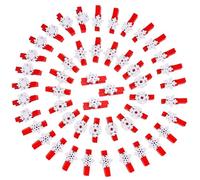 JOFONY Lot de 50 pinces à linge en bois de 3,5 cm - Pinces à linge en bois pour mur photo - Décoration de Noël