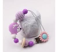 Jofood-Attache-Sucette En Silicone Pour Bébé,Perles Kasgehog De Qualité Alimentaire,Support De Sucette Pour Nourrissons,Cadeau Pour Tout-Petits - Type Mxlb-141-Purple