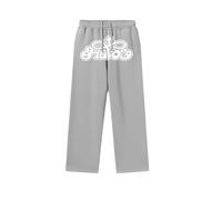 Jogger Hommes Européenne et Street Mode Sportswear Hip Hop Imprimé Ensemble High Street Lose Casual Pantalon de Jogging, gris, XL