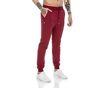 Jogger Pants Pantalons de survêtement Sweat-Pants Basic Coton Bordeaux M