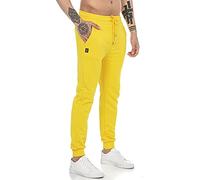 Jogger Pants Pantalons de survêtement Sweat-Pants Basic Coton Jaune M