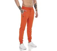 Jogger Pants Pantalons de survêtement Sweat-Pants Basic Coton Orange L
