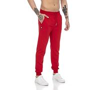 Jogger Pants Pantalons de survêtement Sweat-Pants Basic Coton Rouge XL