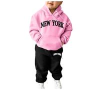Jogger Set Ensemble de Sport Mixte bébé Haut à Manches Longues + Pantalon Vêtements de Sport Hip Hop Streetwear Couleur Unie, décontracté, Confortable Unisexe 2PCs Ensemble de survêtement