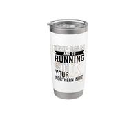 Joggeur avec Inuit du Nord Gobelet isotherme en acier inoxydable double paroi