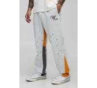 Jogging à soufflet et taches de peinture homme - gris - M, gris