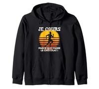 Jogging Amusant Motiv Je Cours, Parce Que J'aime Le Chocolat Sweat à Capuche