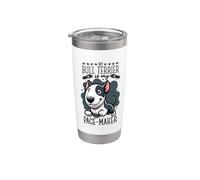 Jogging avec un bull-terrier Gobelet isotherme en acier inoxydable double paroi