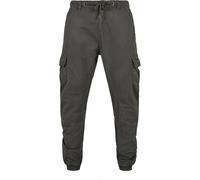 Urban Classics Pantalon Cargo Treillis élastiqué Homme 100% Coton Regular Anthracite L