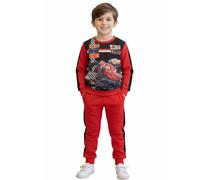 Jogging Cars Enfant - Survêtement Flash Mcqueen (3-8 Ans) - Rouge (Taille 8 Ans,Couleur Rouge)