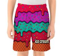 Jogging De Sport Fille Short Taille élastique pour Filles,pour Tout-Petits et Adolescents,Tenue de Jeu décontractée et Confortable,sans nœud,idéal Les activités Scolaires(Red,9-10 Ans)