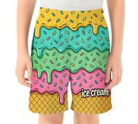 Jogging De Sport Fille Short Taille élastique pour Filles,pour Tout-Petits et Adolescents,Tenue de Jeu décontractée et Confortable,sans nœud,idéal Les activités Scolaires(Yellow1,13-14 Ans)