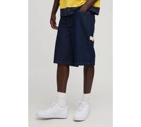 Jogging droit en jean à empiècement contrastant homme - indigo - M, indigo