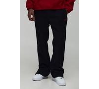 Jogging droit en polaire à broderie - MAN homme - noir - M, noir