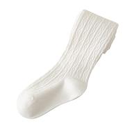 Jogging Enfant en Bas âge Enfants bébé Filles Coton Solide Chaud Leggings Collants Extensible Basique Pleine Longueur Pantalon Chaussettes Collants pour l'hiver(A,6-8 Ans)