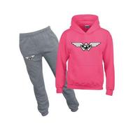 Jogging Enfant New York Fashion Fille Floss Pink Et Gris (Npz)