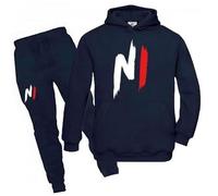 Jogging enfant - Nihno - Bleu marine - Sweat à capuche - Poches kangourous - Taille élastiquée 12-14 ans