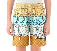 Jogging Enfant Pantalons pour filles pour enfants,shorts de glace confortables,shorts de baseball décontractés avec ceinture élastique et poches,parfaits un usage quotidien(Light Yellow,13-14 ans)