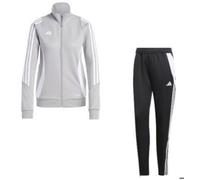 Jogging Femme - Adidas - Aerodry - Gris et Blanc et Noir - Respirant - Manches longues L