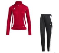 Jogging Femme - Adidas - Aerodry - Rouge, Blanc et Noir - Respirant - Manches longues L