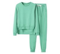 Jogging Femme Ensemble - Ensemble De Jogging en Coton Décontractée Outwear Blouson Sets Jogging Costume 2 Pièces Longueur Sets Suit at Home Ensemble Couleur Unie Loungewear Combinaison Sport