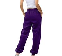 Jogging Femme Large - Pantalons De Sport Femme Pantalons Les Loisirs en Plein Air Pant avec Deux Poches Pants Uni-Couleur Pantalons Taille Haute Pant Automne Hiver Pants
