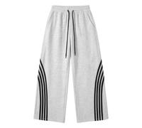 Jogging Femme Rayé Large Sport Confortable Tendance | Jogging rayé large, taille haute élastique, coupe banana, style streetwear, confortable, tendance