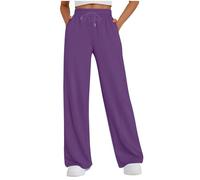 Jogging Femme Vetement Running Pantalon De Sweatpants Women Chaud Tenue Légère Ultra-Confort Sport Leggings Pantalons Vêtement Capri pour Gymnase Violet XXL