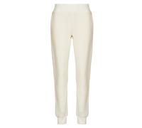 Guess Pantalon Jogger Logo Latéral signé, caractérisé par taille moyenne, jambe avec élastique au fond, coupe régulière. et bande élastique à la taille. Fabriqué en tissu Punto Milano avec b., crème,