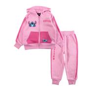 Jogging Fille Disney lilo Stitch Rose - Ensemble Sweat Polaire et Pantalon 2-8 Ans - - Rose 2 ans