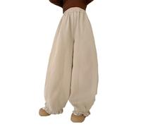 Jogging Fille Large - Pantalons pour Filles avec Ourlet en Dentelle Florale, Style coréen Tendance, décontractés, pour Les Grandes Filles et Les préadolescentes.