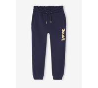 Jogging fille molleton motif love irisé marine 6A