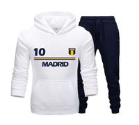 Jogging Foot Enfant - Inspiration Madrid - Blanc Et Bleu Marine (Taille 3-4 Ans,Couleur Blanc)