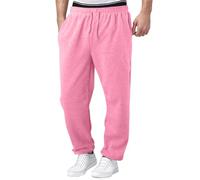 Jogging Homme Pantalon Baggy Large - Jogging Cargo Ample Homme avec Poche, Taille Élastique et Coupe Droite - Pantalon de Sport, Training ou Travail Décontracté - Gris et Autres Couleurs,Rosa,XL