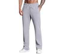 Jogging Homme Pantalon De Travail Running Baggy pour Moderne Coton Coupe Ajustée Loisirs Sport Ensemble Survetement Musculation Basique Light Gris XL