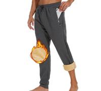 Jogging Homme Pantalon Jogging Homme Pantalon de Survêtement Sportwear Pantalon de Sport Thermiques Chaud Polaire Baggy Ample Fleece Joggers Hiver Sweatpants avec Poches Zippées Homme Pantalon Cargo