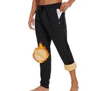 Jogging Homme Pantalon Jogging Homme Pantalon de Survêtement Sportwear Pantalon de Sport Thermiques Chaud Polaire Baggy Ample Fleece Joggers Hiver Sweatpants avec Poches Zippées Homme Pantalon Cargo