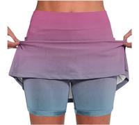 Jogging Jupe Short Femme Ete Sexy Chic Faux Deux Couches Short Femme Casual Jupe de Golf Tennis pour Gym Running Sport Sport Short Femme Grande Taille Haute Élastique Yoga