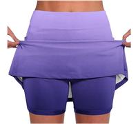Jogging Jupe Short Femme Ete Sexy Chic Faux Deux Couches Short Femme Casual Jupe de Golf Tennis pour Gym Running Sport Sport Short Femme Grande Taille Haute Élastique Yoga