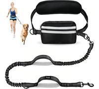 Jogging Mains Libres pour Chiens,Laisse Mains Libres pour Chien avec Pochette,Réglable Longe pour Chien,Taille Ajustable,Convenant aux Chiens de Petite,Moyenne et Grande Taille
