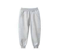 Jogging Pantalons pour Enfants,Nouvelle Automne et Hiver,Pantalons de Sport en Polaire,J'aime Tout,sous-vêtements pour Filles(Grey,6-7 Ans)
