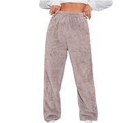 Jogging Polaire - Collant Thermique Femme Sarouel Les Loisirs en Plein Air Bottoms Ultra Doux Pantalons Couleur Pure Pant Hiver Jogging Chaud Survêtement Confortable Pants Épais Pantalon