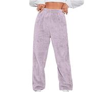 Jogging Polaire - Collant Thermique Femme Sarouel Les Loisirs en Plein Air Bottoms Ultra Doux Pantalons Couleur Pure Pant Hiver Jogging Chaud Survêtement Confortable Pants Épais Pantalon