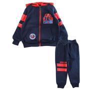 Jogging Spiderman Enfant - Sweat À Capuche Et Pantalon Bleu Marine (2- 8 Ans) (Taille 4 Ans,Couleur Bleu)